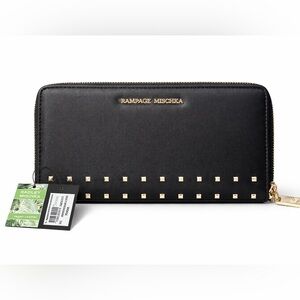 Rampage Mischka Black Wallet with Gold Accents